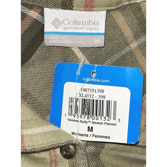 NWT Columbia Ferntree Gully Stretch Flannel Long Sleeve Shirt Women's Medium - Picture 5 of 7